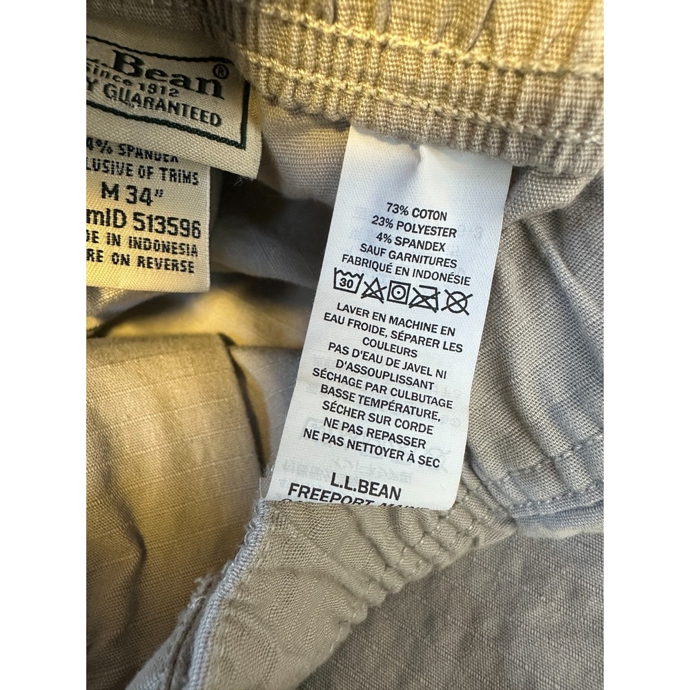 LL Bean Men's Explorer Ripstop Jogger Pants Khaki Tan Size Medium 34 Hiking - Picture 8 of 16